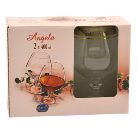 Kieliszki do brandy 400ml 2szt Bohemia Angela zdobione